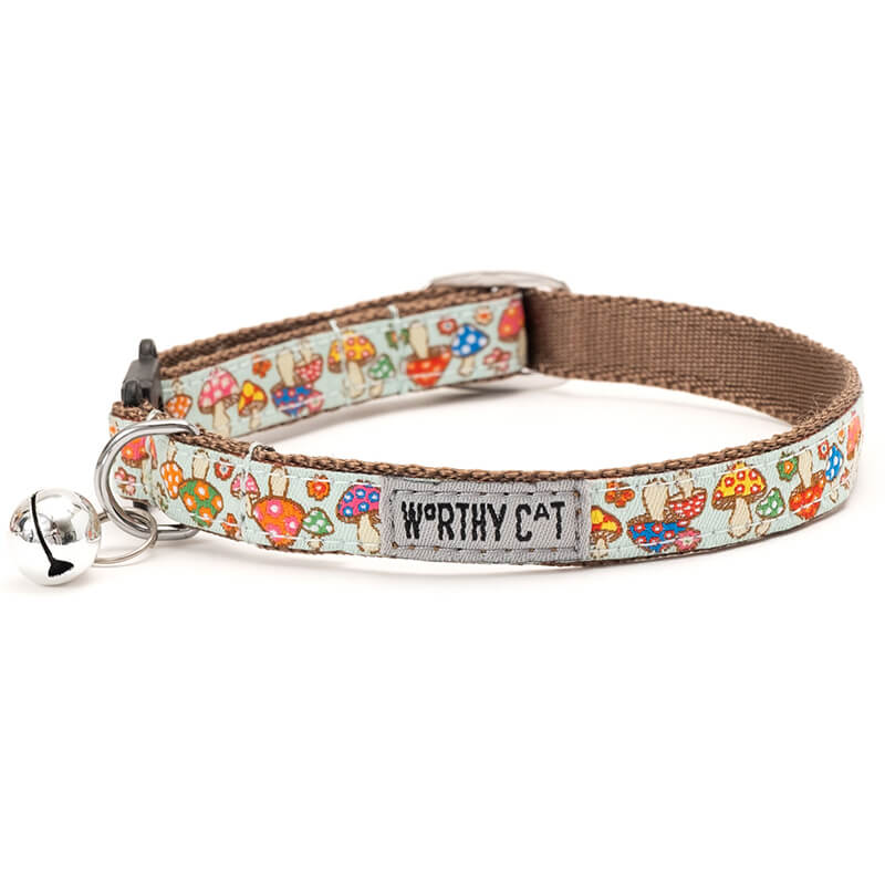 The Worthy Dog Cat Collar Mushrooms