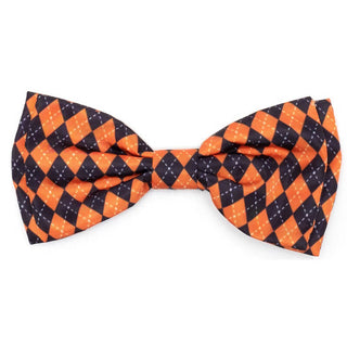 The Worthy Dog Bow Tie Halloween Argyle