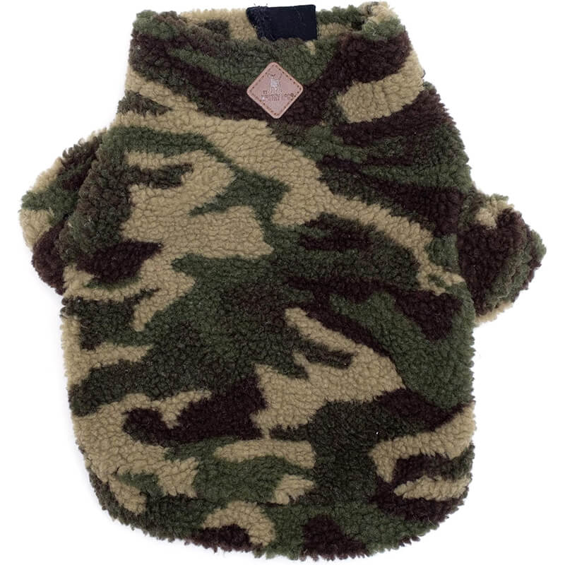The Worthy Dog Quarter Zip Pullover Camo