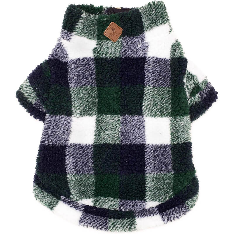 The Worthy Dog Quarter Zip Pullover Sherpa Hunter/Navy
