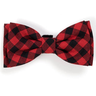 The Worthy Dog Bow Tie Red/Black Buffalo
