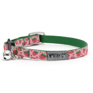 The Worthy Dog Cat Collar Strawberry