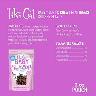 Tiki Cat Baby Soft & Chewy Mini Treats for Kittens