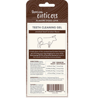 Tropiclean Enticers Teeth Cleaning Gel Brisket 4oz