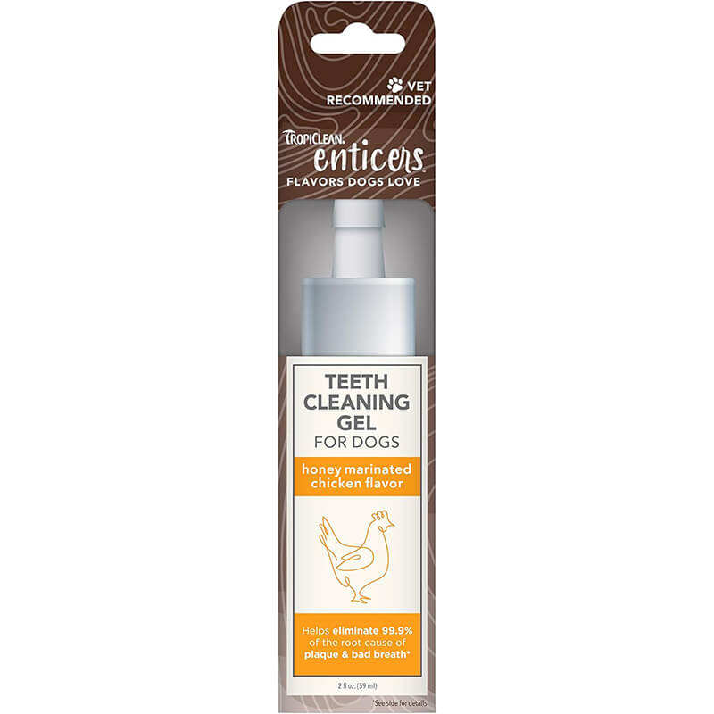 Tropiclean Enticers Teeth Cleaning Gel Chicken 2oz