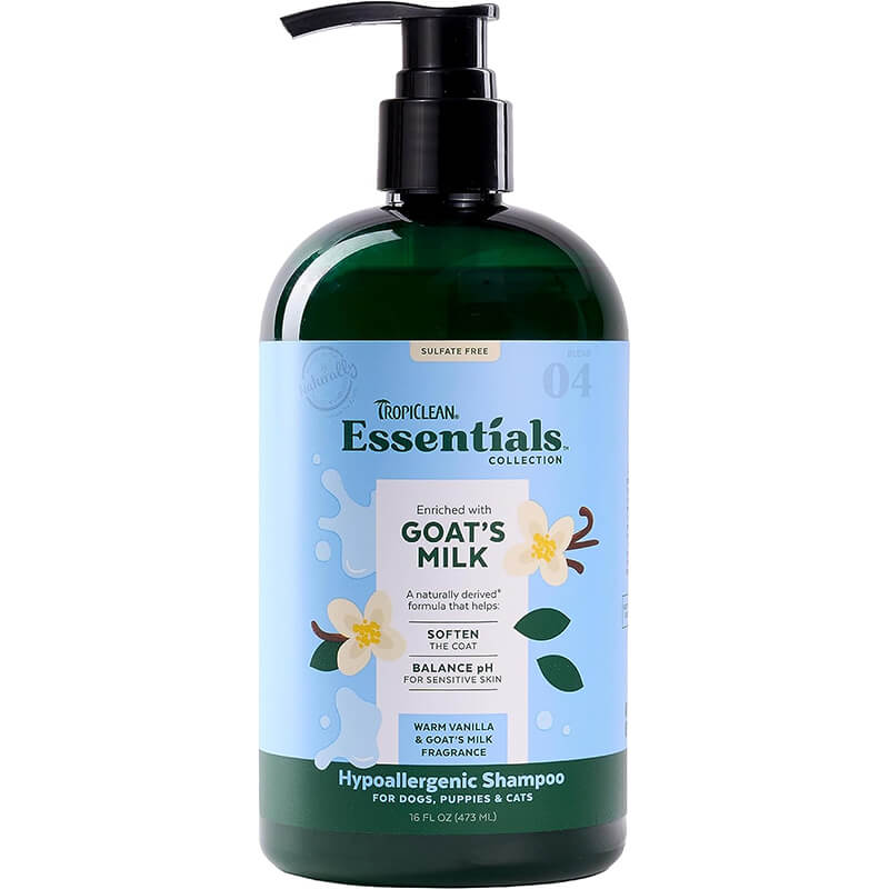 Tropiclean Essentials Hypoallergenic Goat's Milk Shampoo