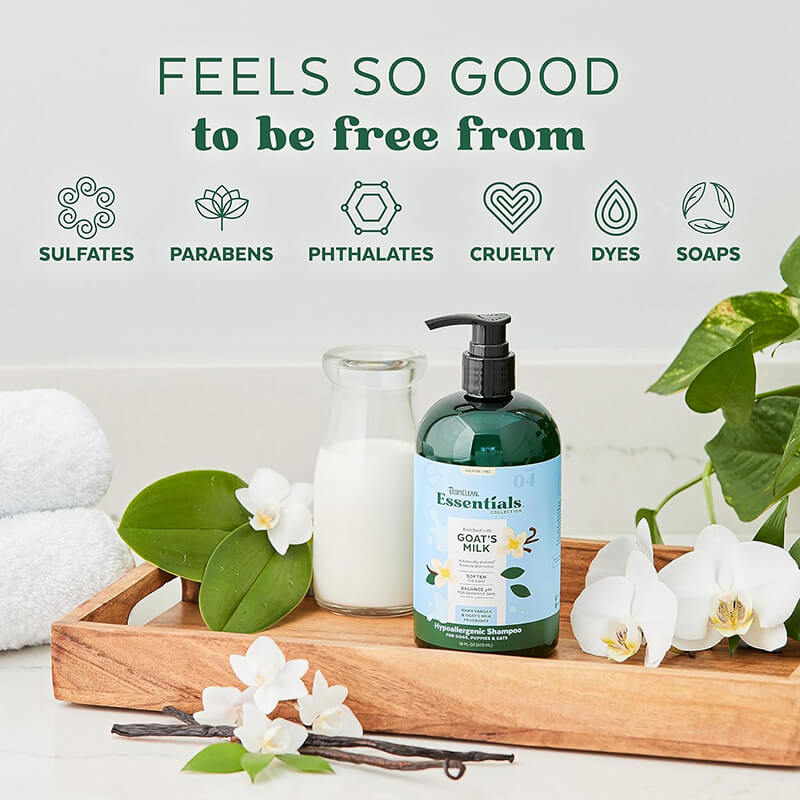 Tropiclean Essentials Hypoallergenic Goat's Milk Shampoo