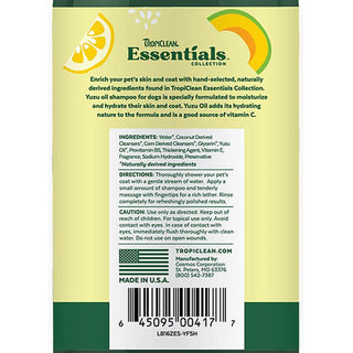 Tropiclean Essentials Moisturizing Yuzu Shampoo