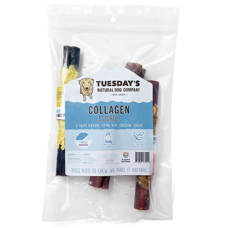 Tuesday's Natural Dog Company Collagen Stick Variety 3-Pack