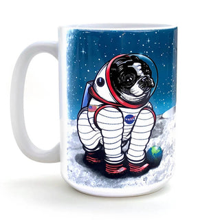 Two Little Fruits Space Dog Coffee Mug