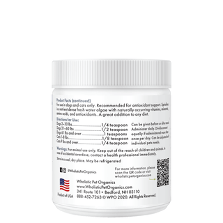 Wholistic Pet Organics Spirulina Powder