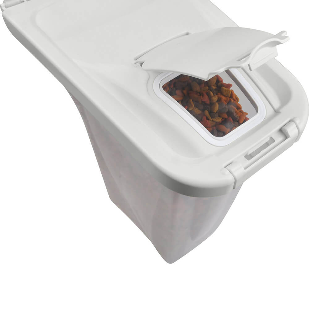 Van Ness Pet Food Dispenser with Flip Open Lid