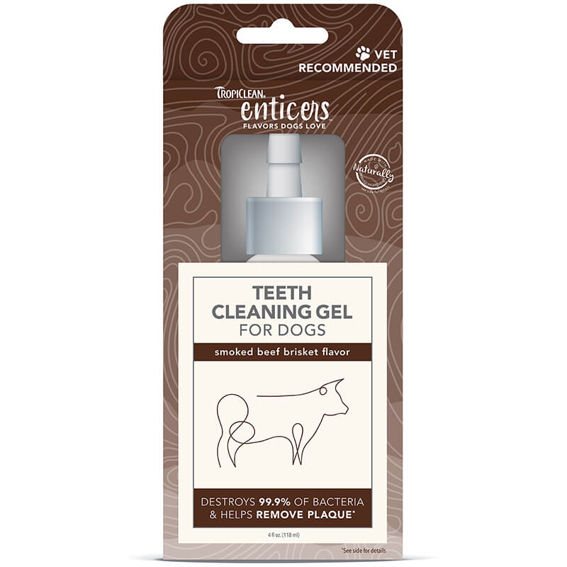 Tropiclean Enticers Teeth Cleaning Gel Brisket 4oz