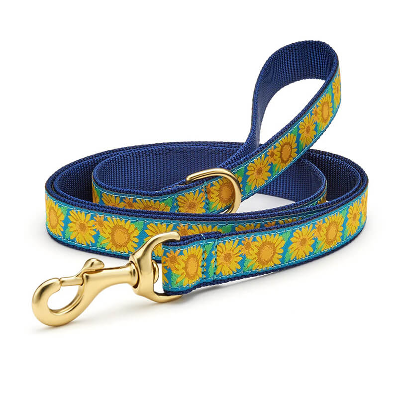 Up Country Leash Bright Sunflowers