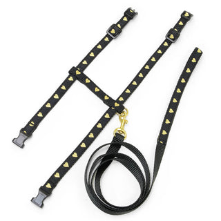 Up Country Cat Harness & Lead Set Heart of Gold