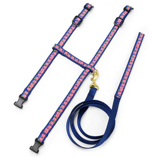 Up Country Cat Harness & Lead Set Pink Garden