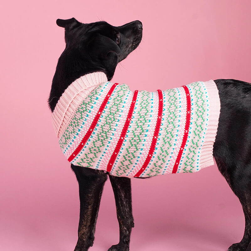 Up Country Pink Fair Isle Sweater