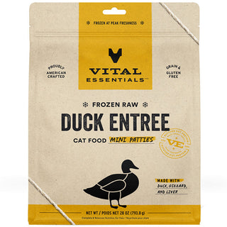 Vital Essentials Cat Frozen Raw Mini Patties Duck