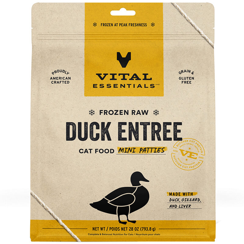 Vital Essentials Cat Frozen Raw Mini Patties Duck