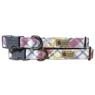 Very Vintage Organic Cotton Collar Orchid Rain Spring Plaid