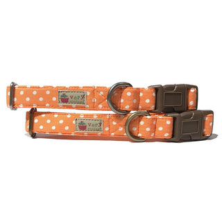 Very Vintage Organic Cotton Collar Peach Polka Dots