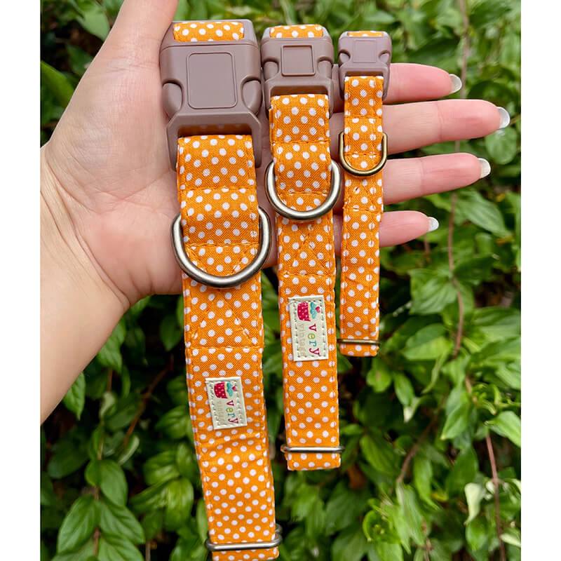 Very Vintage Organic Cotton Collar Peach Polka Dots