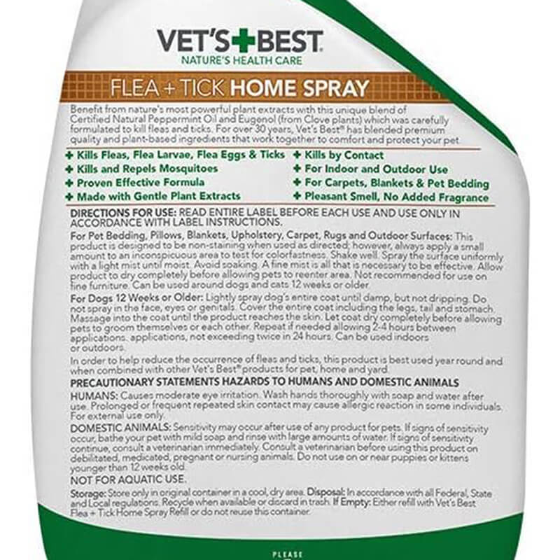 Vet's Best Flea & Tick  Spray for Dogs Peppermint Scent