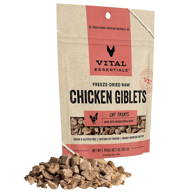 Vital Essential Cat Freeze Dried Chicken Giblet Treats