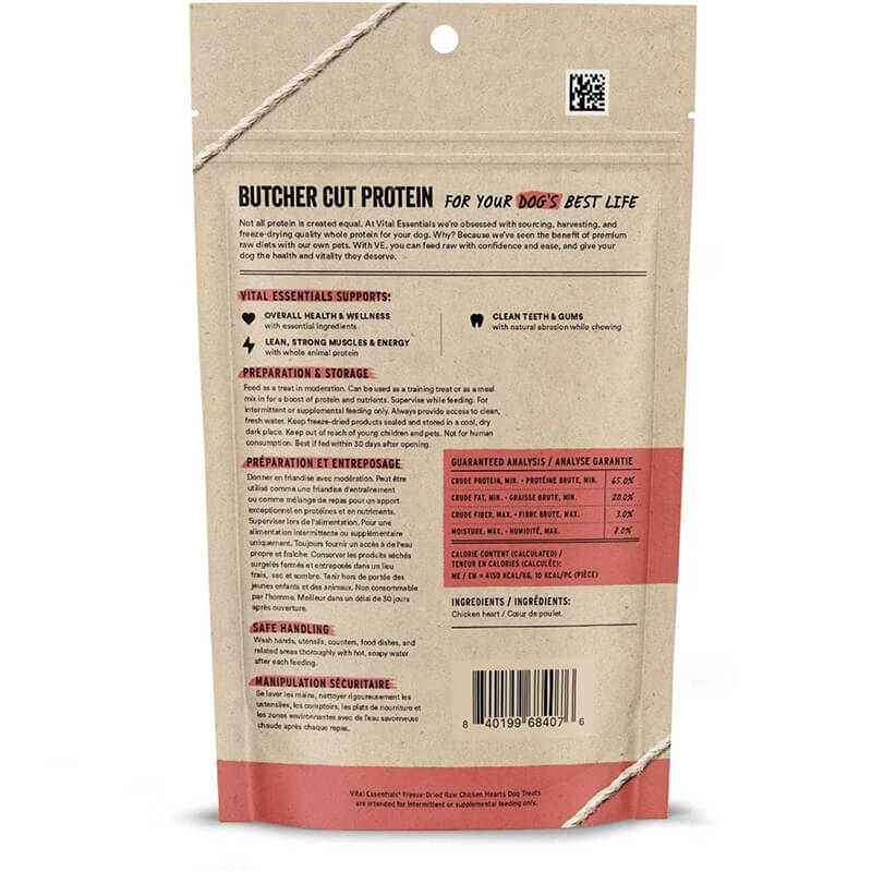 Vital Essentials Freeze Dried Chicken Hearts