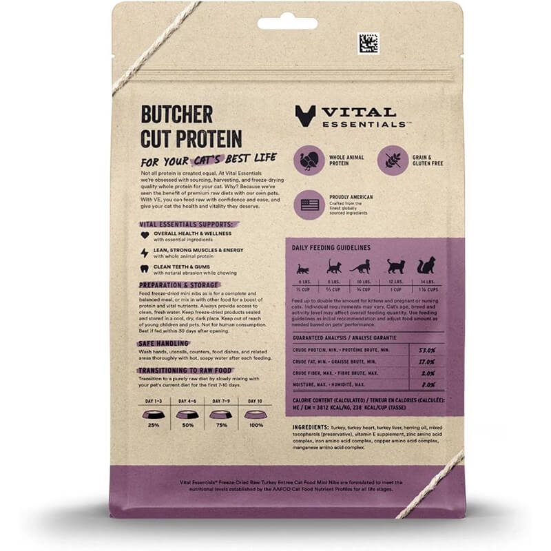 Vital Essentials Freeze-Dried Turkey Mini Nibs