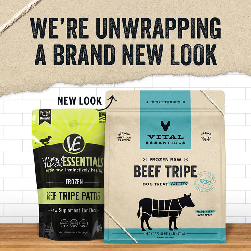 Vital Essentials Frozen Raw Beef Tripe Patties