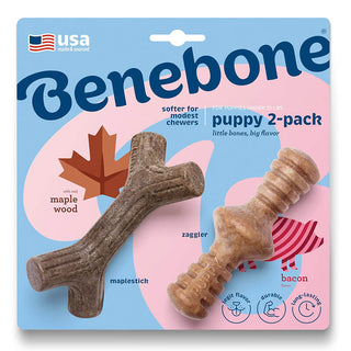Benebone Bacon Zaggler Puppy 2 Pack