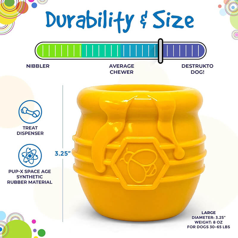 SodaPup Honey Pot Rubber Treat Dispenser
