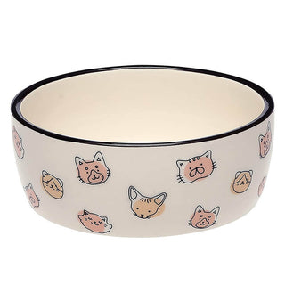 Pearhead Cat Faces Pet Dish