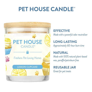 One Fur All Pet House Candle - Lemon Cupcake