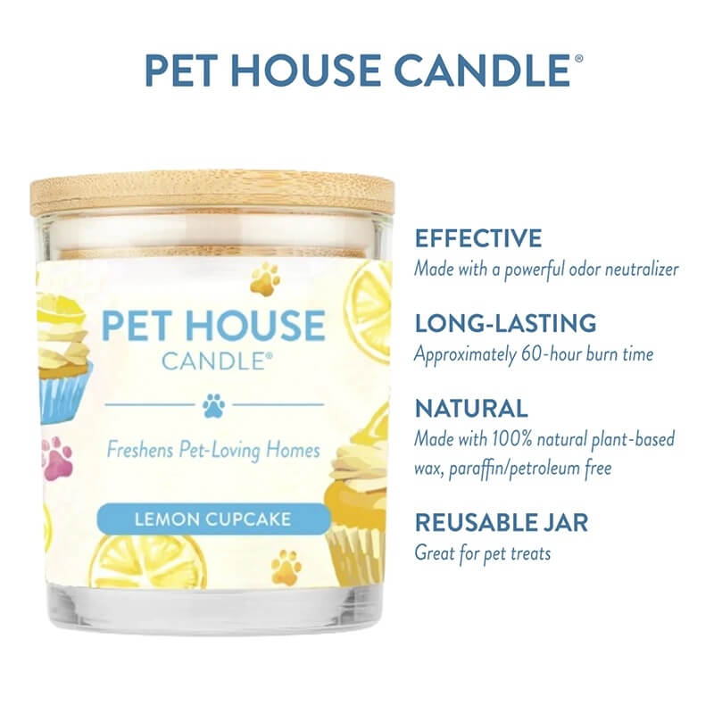 One Fur All Pet House Candle - Lemon Cupcake