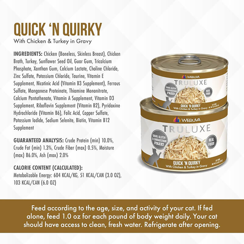 Weruva Truluxe Chicken & Turkey in Gravy Quick 'N' Quirky