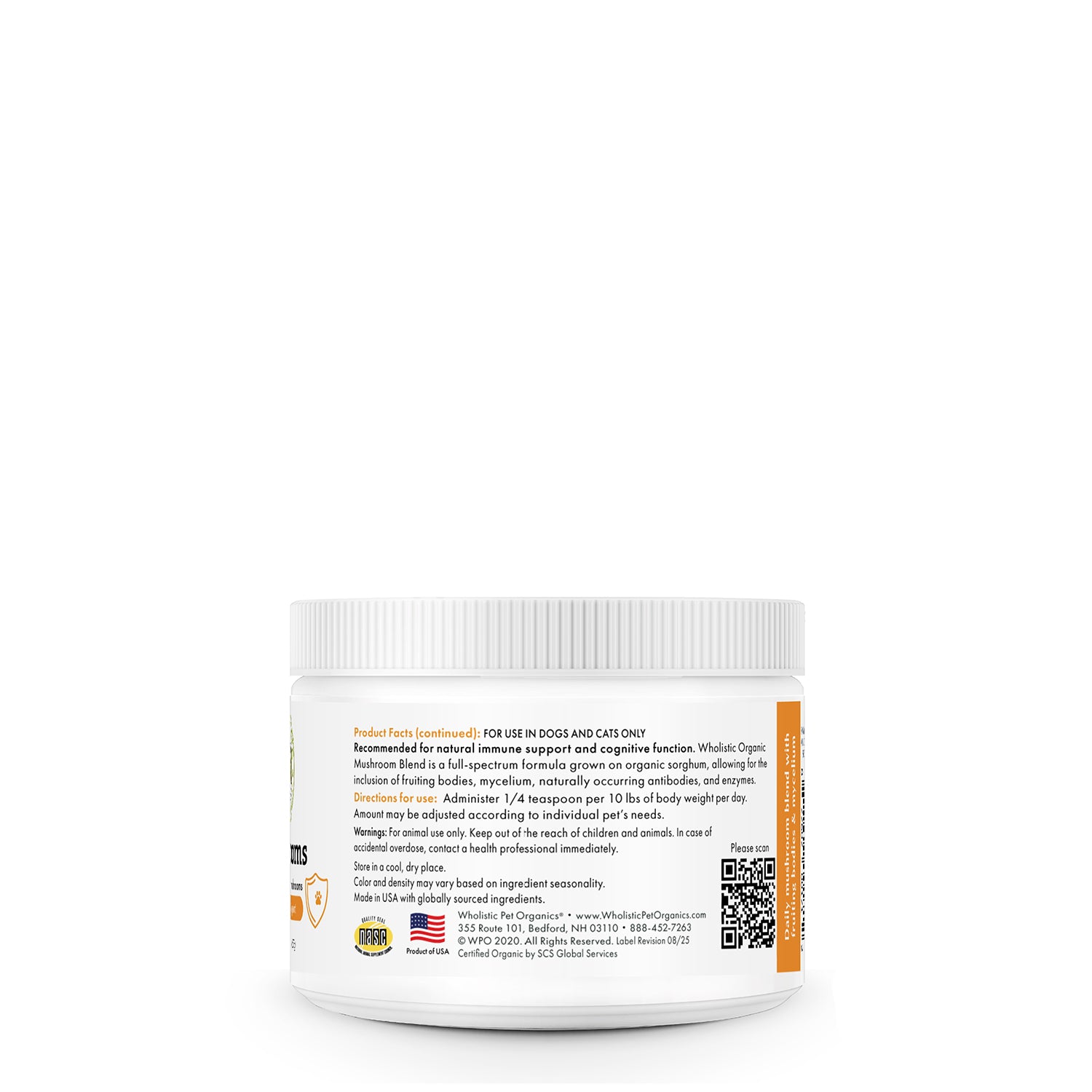 Wholistic Pet Organics Mushrooms