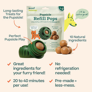 Woof Pupsicle Refill Pops Peanut Butter Chicken