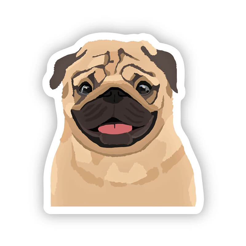 Happy Sploot Designs Vinyl Sticker - Pug
