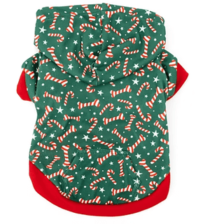 The Worthy Dog Candy Cane Hoodie
