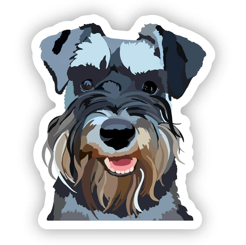 Happy Sploot Designs Vinyl Sticker - Schnauzer