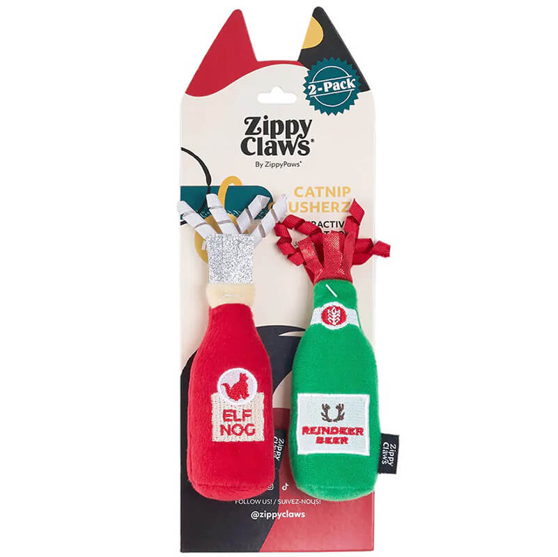 Zippy Claws Catnip Crushers Reindeer 2-Pack