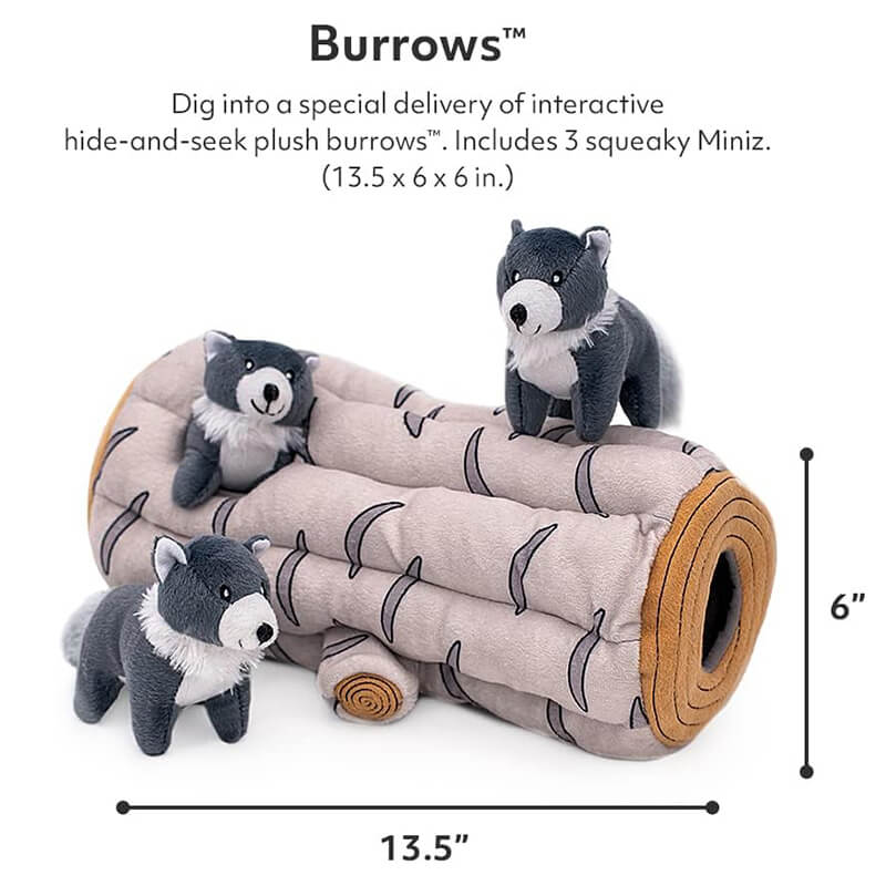 Zippy Paws Burrow Arctic Wolf