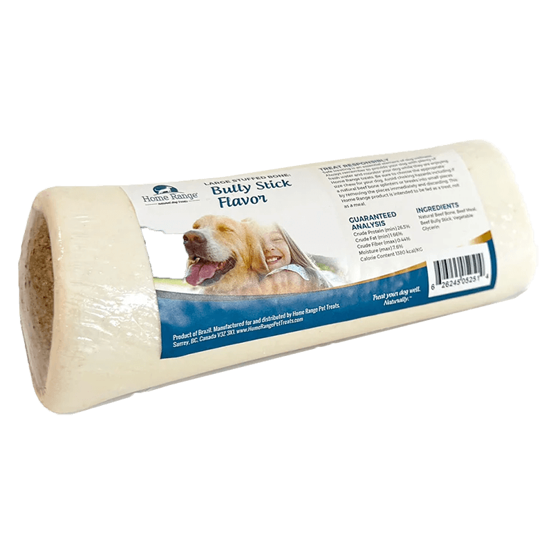 Home Range Stuffed Beef Bone Bully Stick
