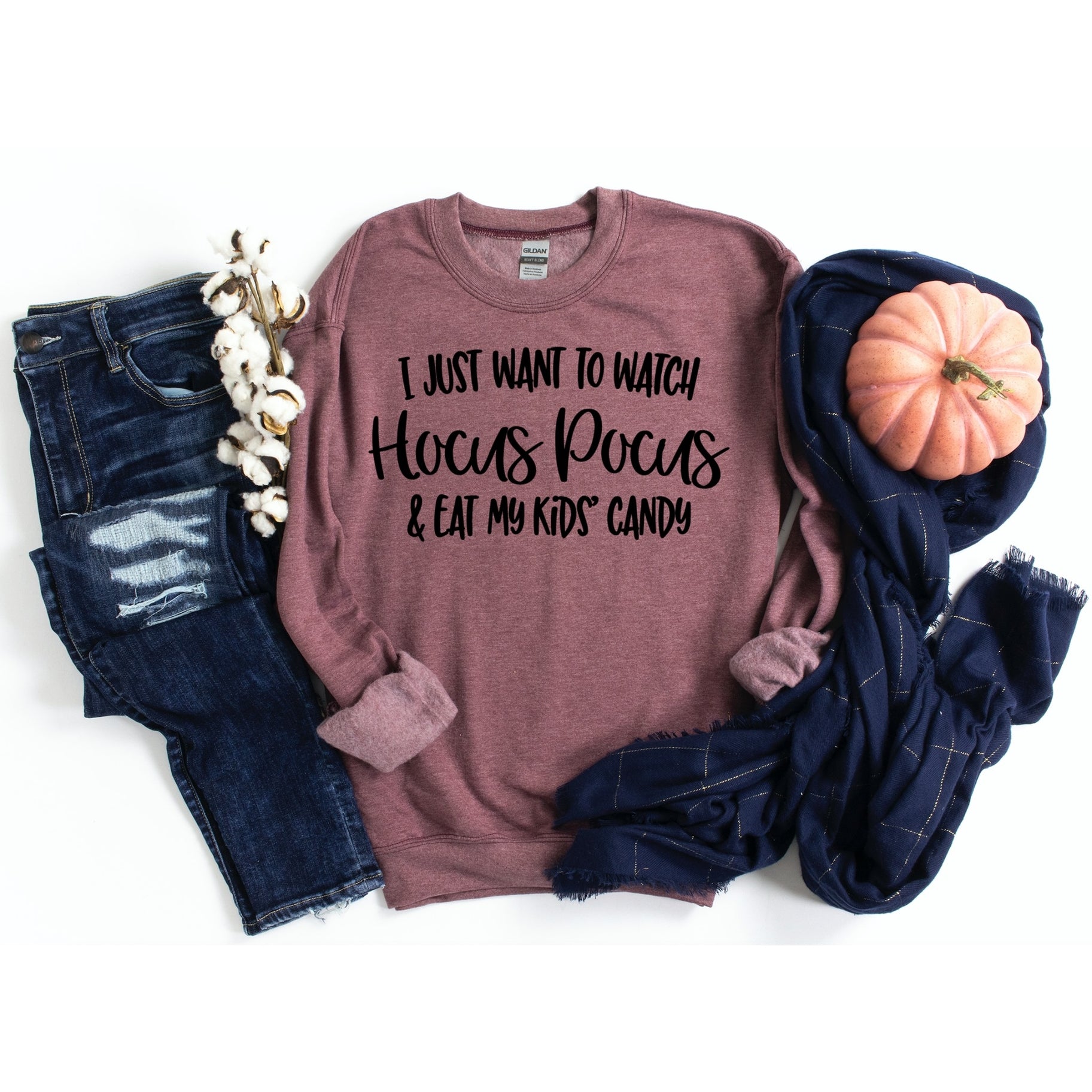 Squishy Faces 'I just Want to Watch Hocus Pocus and Eat' Sweatshirt
