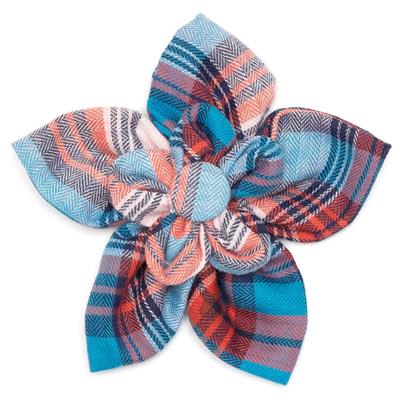 The Worthy Dog Flower Cornflower Blue/Red Plaid