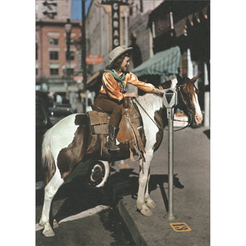 Avanti America Collection Get Well Card - Horse Parking at Meter