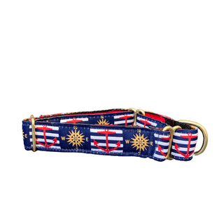 Mackenzie Martingale Collar Anchors & Stripes