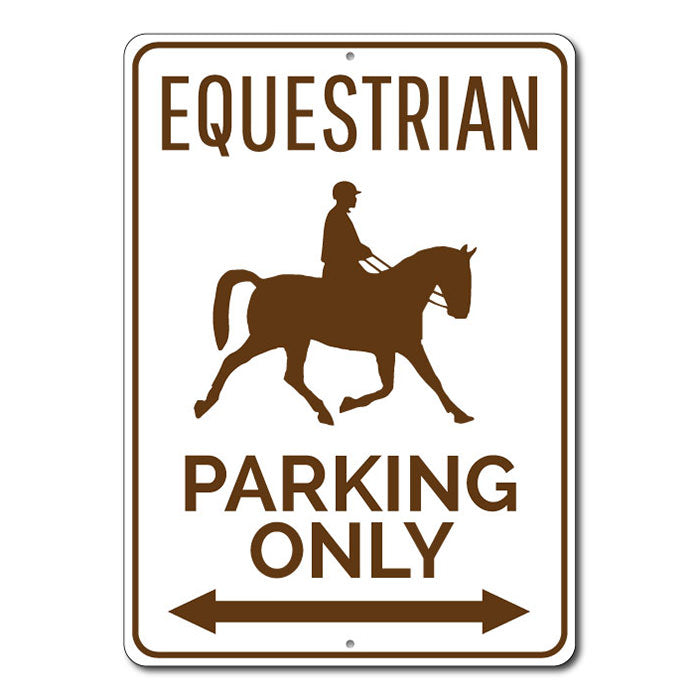 Lizton Sign Shop Equestrian Parking Aluminum Sign